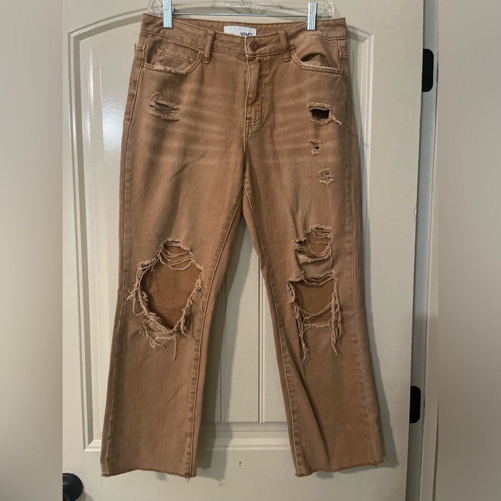 Vervet Distressed Jeans in Brown
